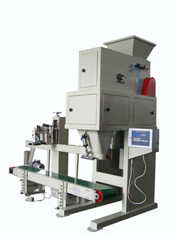 A biomass pellet packing machine