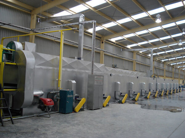 Single layer metal drying line