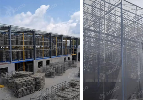 Tunnel type hanging drying line