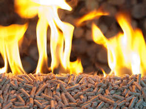 biomass pellets burning