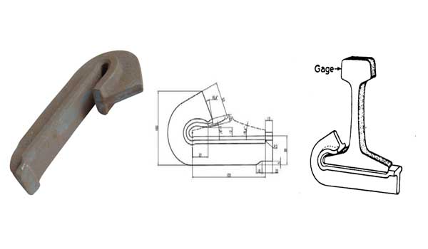 J shaped rail anchors