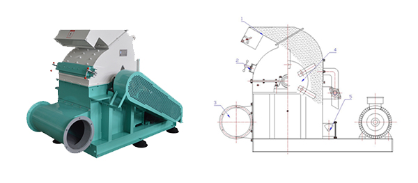 large hammer mill diagram