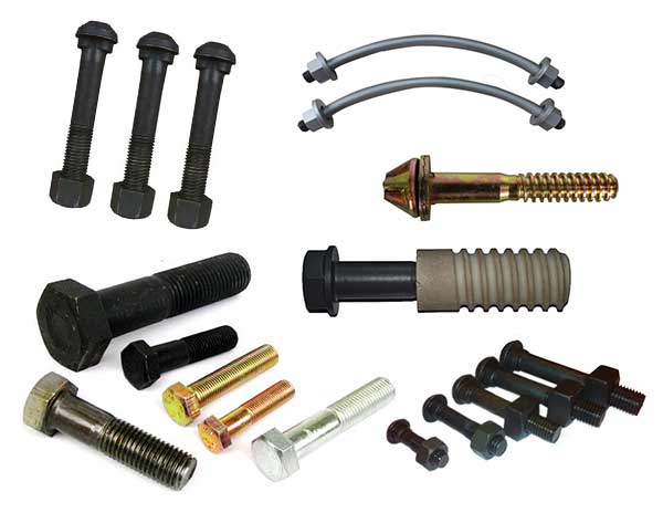 various types of track bolts