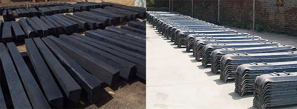 wooden rail sleepers and steel rail sleepers